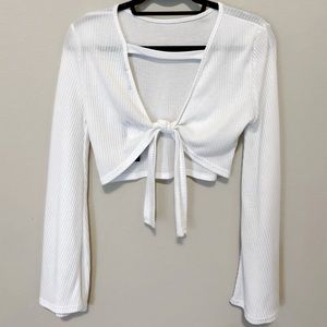 Tie Back Ribbed Crop Top